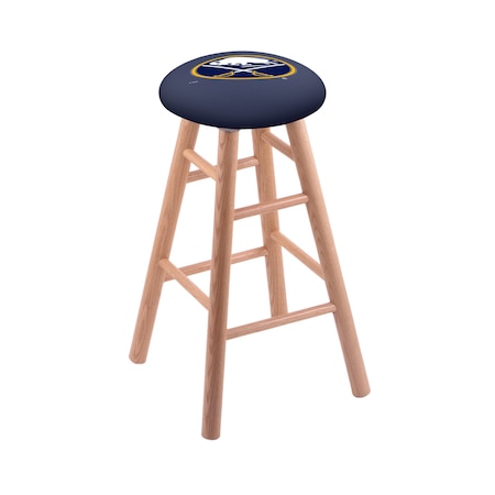 Oak Counter Stool,Natural Finish,Buffalo Sabres Seat